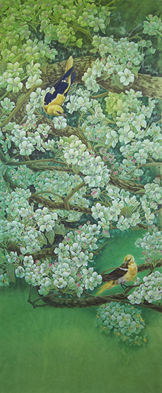 姚霁月作品1 工笔画《春》47cmX118cm 2019年
